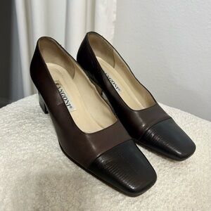Rangoni Vintage Dark Brown and Black Leather Heels